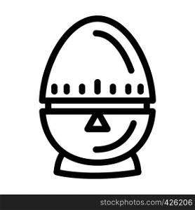 Egg timer icon. Outline egg timer vector icon for web design isolated on white background. Egg timer icon, outline style