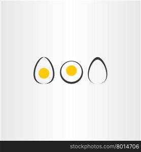 egg vector icon set elements design