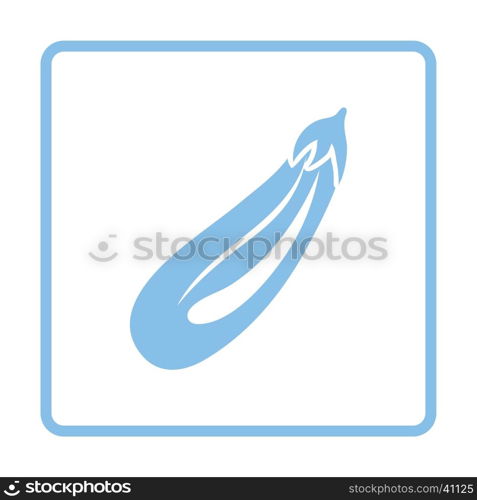 Eggplant icon. Blue frame design. Vector illustration.