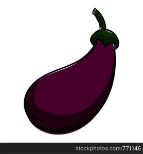 Eggplant icon. Cartoon of eggplant vector icon for web design isolated on white background. Eggplant icon, cartoon style