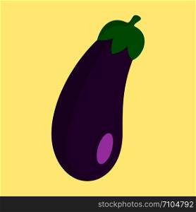 Eggplant icon. Flat illustration of eggplant vector icon for web design. Eggplant icon, flat style