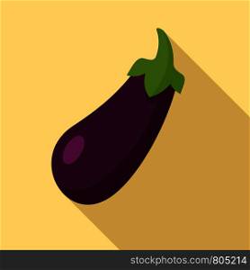 Eggplant icon. Flat illustration of eggplant vector icon for web design. Eggplant icon, flat style