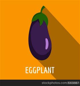 Eggplant icon. Flat illustration of eggplant vector icon for web. Eggplant icon, flat style.