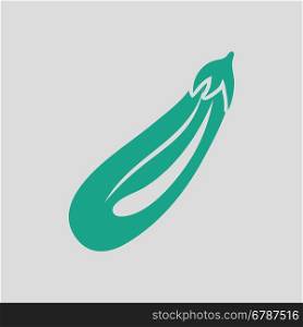 Eggplant icon. Gray background with green. Vector illustration.
