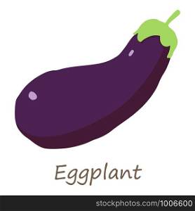 Eggplant icon. Isometric of eggplant vector icon for web design isolated on white background. Eggplant icon, isometric style