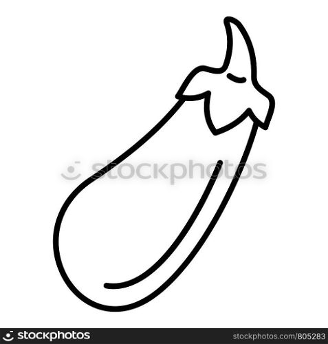 Eggplant icon. Outline eggplant vector icon for web design isolated on white background. Eggplant icon, outline style