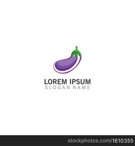 Eggplant image logo vegetable Vector Graphic illustration