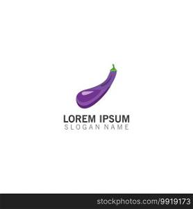 Eggplant image logo vegetable Vector Graphic illustration