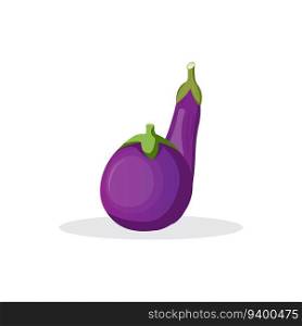 Eggplant Logo, Cooking Ingredients Vector, Farmer Garden Farmer, Illustration Template