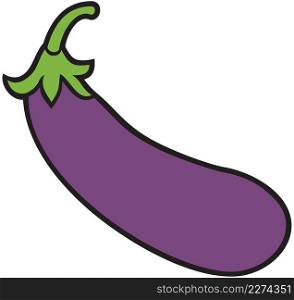 Eggplant vector icon  vegetable design 