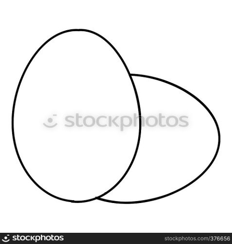 Eggs icon. Outline illustration of eggs vector icon for web. Eggs icon, outline style