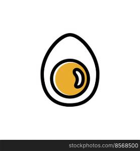 Eggs or fried eggs icon. Vector illustration for keto diet, products contain eggs or packaging and label