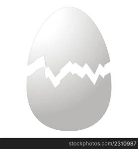 Eggshell break icon cartoon vector. Broken egg. Shell half. Eggshell break icon cartoon vector. Broken egg