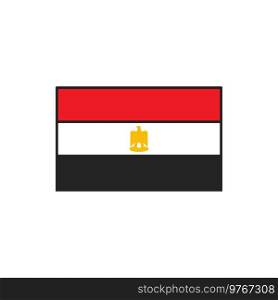 Egypt flag, Egyptian symbol of Arab Republic, vector icon. Egypt flag and official emblem symbol of Independence and Egyptian country. Egypt flag, Egyptian country of pharaohs emblem