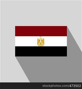 Egypt flag Long Shadow design vector