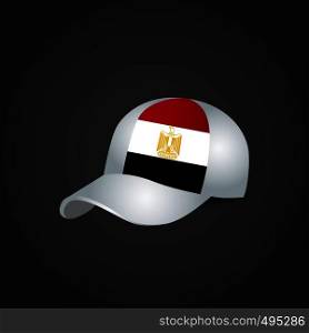 Egypt Flag on Cap. Vector EPS10 Abstract Template background