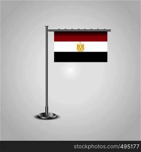 Egypt Flag Pole. Vector EPS10 Abstract Template background
