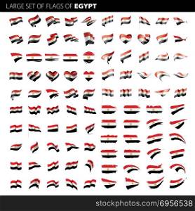 Egypt flag, vector illustration. Egypt flag, vector illustration on a white background. Big set
