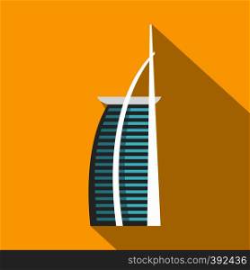 Egypt hotel icon. Flat illustration of egypt hotel vector icon for web. Egypt hotel icon, flat style