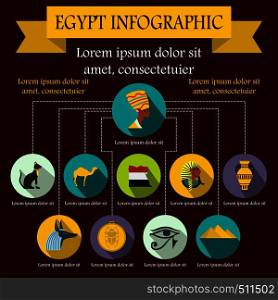 Egypt infographic elements in flat style for any design. Egypt infographic elements, flat style