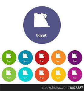 Egypt map icon. Simple illustration of egypt map vector icon for web. Egypt map icon, simple style