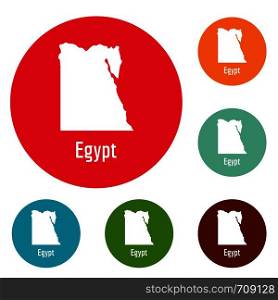 Egypt map in black. Simple illustration of Egypt map vector isolated on white background. Egypt map in black vector simple