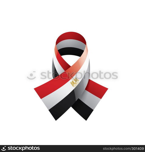 Egypt national flag, vector illustration on a white background. Egypt flag, vector illustration on a white background