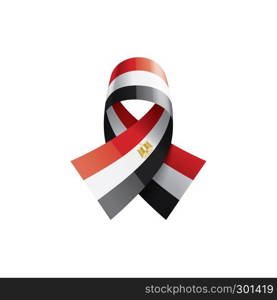 Egypt national flag, vector illustration on a white background. Egypt flag, vector illustration on a white background