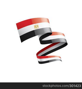 Egypt national flag, vector illustration on a white background. Egypt flag, vector illustration on a white background