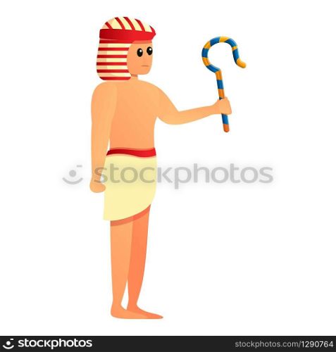 Egypt pharaoh servant icon. Cartoon of Egypt pharaoh servant vector icon for web design isolated on white background. Egypt pharaoh servant icon, cartoon style