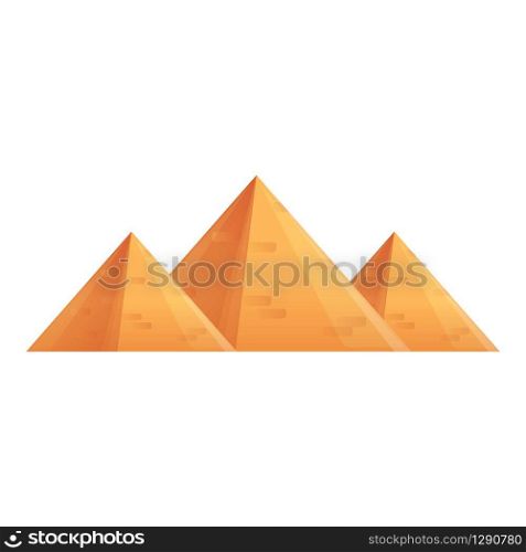 Egypt pyramid icon. Cartoon of Egypt pyramid vector icon for web design isolated on white background. Egypt pyramid icon, cartoon style
