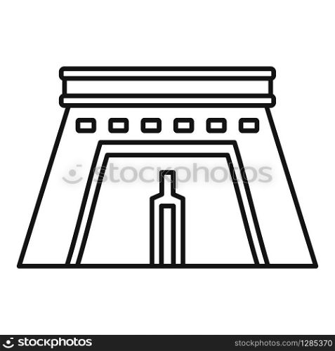 Egypt temple icon. Outline egypt temple vector icon for web design isolated on white background. Egypt temple icon, outline style
