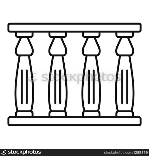 Egypt temple towers icon. Outline egypt temple towers vector icon for web design isolated on white background. Egypt temple towers icon, outline style