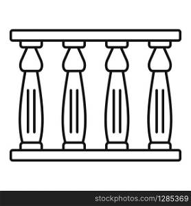 Egypt temple towers icon. Outline egypt temple towers vector icon for web design isolated on white background. Egypt temple towers icon, outline style