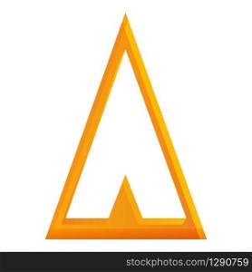 Egypt triangle icon. Cartoon of Egypt triangle vector icon for web design isolated on white background. Egypt triangle icon, cartoon style