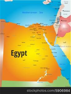 Egypt . Vector color map of Egypt country