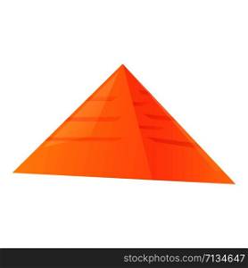 Egypte pyramide icon. Cartoon of Egypte pyramide vector icon for web design isolated on white background. Egypte pyramide icon, cartoon style
