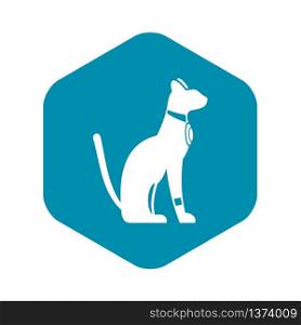 Egyptian cat icon. Simple illustration of Egyptian cat vector icon for web. Egyptian cat icon, simple style