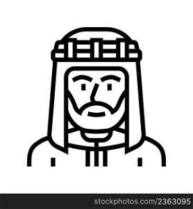 egyptian citizen line icon vector. egyptian citizen sign. isolated contour symbol black illustration. egyptian citizen line icon vector illustration