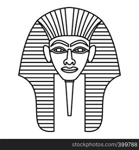 Egyptian pharaohs mask icon. Outline illustration of egyptian pharaohs mask vector icon for web. Egyptian pharaohs mask icon, outline style
