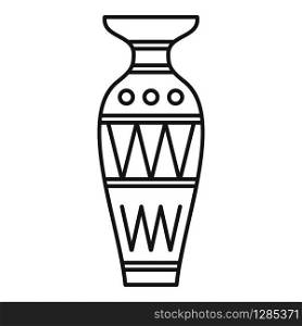 Egyptian vase icon. Outline egyptian vase vector icon for web design isolated on white background. Egyptian vase icon, outline style