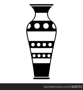 Egyptian vase icon. Simple illustration of egyptian vase vector icon for web. Egyptian vase icon, simple style