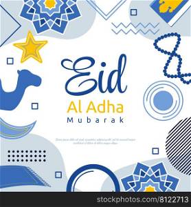 Eid Adha Mubarak Islamic Event Square Gift Card Background