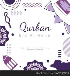 Eid Adha Mubarak Islamic Event Square Gift Card Background