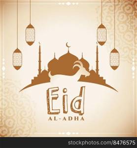 eid al adha festival wishes card design