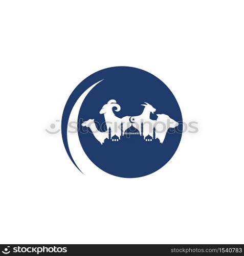 Eid Al Adha Mubarak icon vector illustration design template