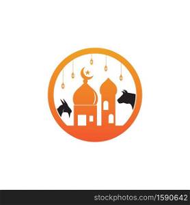 Eid Al-Adha mubarak logo vector