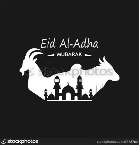 Eid Al Adha Mubarak Logo Vector Illustration