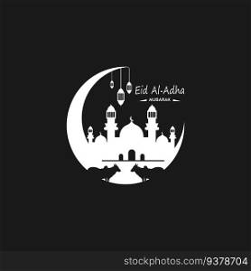Eid Al Adha Mubarak Logo Vector Illustration