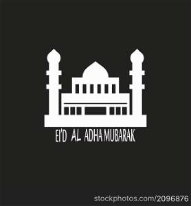 Eid al adha mubarak logo vector template